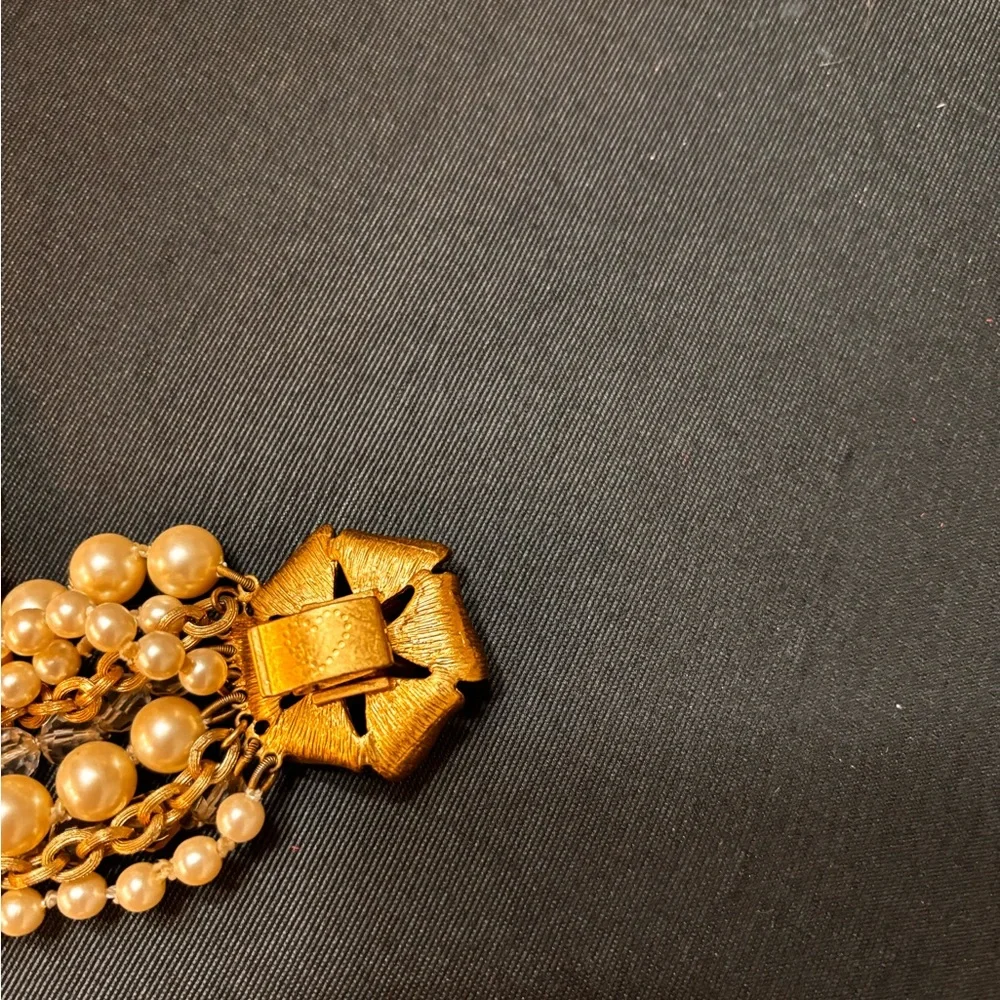 Elegant Multi-Strand Pearl and Gold Necklace - Picture 10 of 13